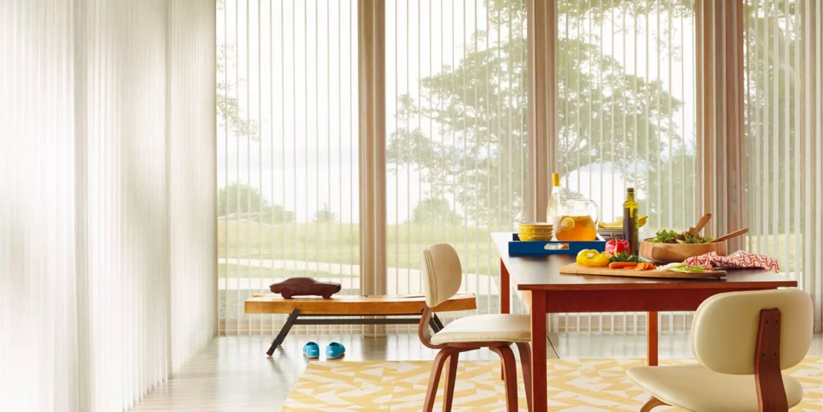 Window treatments with rug | Floor to Ceiling Steamway