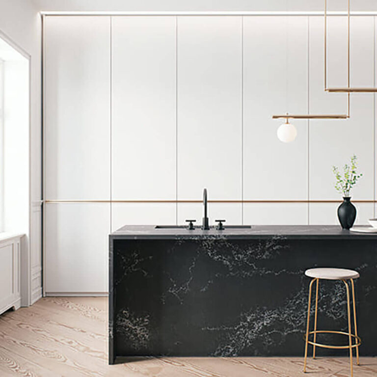 Caesarstone matte countertop in black