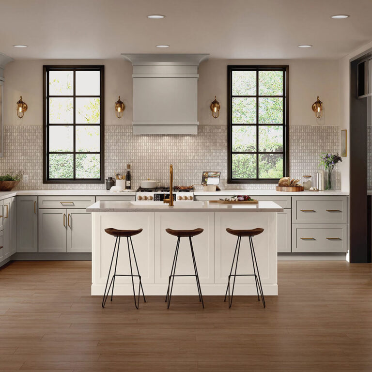Mantra white kitchen cabinetry in shaker style