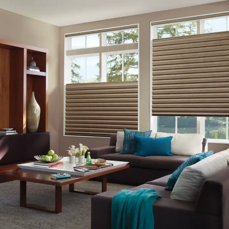 taupe window shades by hunter douglas